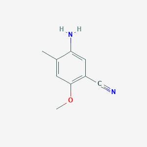 molecular formula C9H10N2O B8060484 5-Amino-2-methoxy-4-methylbenzonitrile 