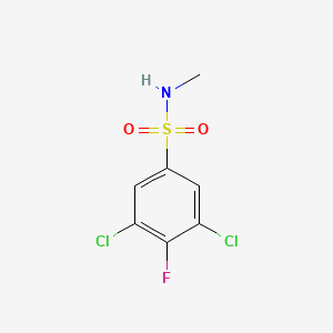 molecular formula C7H6Cl2FNO2S B8060494 3,5-Dichloro-4-fluoro-N-methylbenzene-1-sulfonamide 