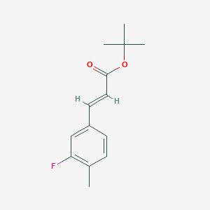 molecular formula C14H17FO2 B8060504 tert-Butyl (2E)-3-(3-fluoro-4-methylphenyl)prop-2-enoate 