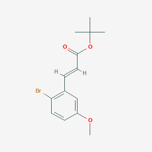 molecular formula C14H17BrO3 B8060508 tert-Butyl (2E)-3-(2-bromo-5-methoxyphenyl)prop-2-enoate 