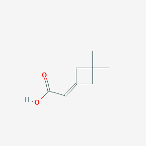 molecular formula C8H12O2 B8060530 2-(3,3-Dimethylcyclobutylidene)acetic acid 