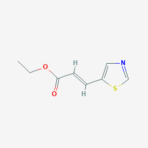 molecular formula C8H9NO2S B8060535 Ethyl (E)-3-(thiazol-5-yl)acrylate 