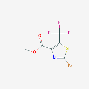 molecular formula C6H3BrF3NO2S B8060541 Methyl 2-bromo-5-(trifluoromethyl)thiazole-4-carboxylate 