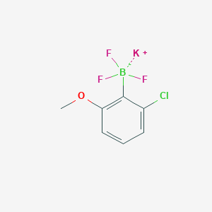 molecular formula C7H6BClF3KO B8060597 Potassium (2-chloro-6-methoxyphenyl)trifluoroboranuide 