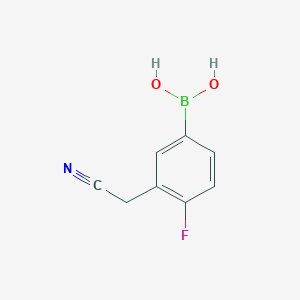 molecular formula C8H7BFNO2 B8060604 3-(Cyanomethyl)-4-fluorobenzeneboronic acid 