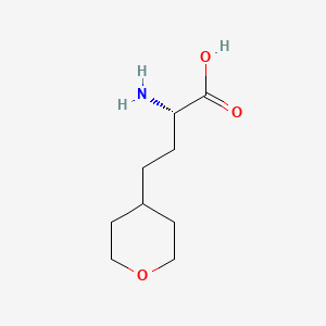 molecular formula C9H17NO3 B8060647 (2S)-2-amino-4-(oxan-4-yl)butanoic acid 