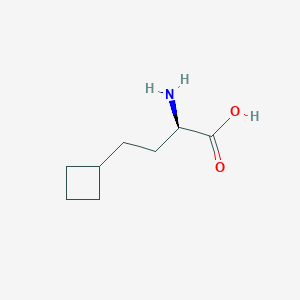 molecular formula C8H15NO2 B8060659 (R)-2-Amino-4-cyclobutylbutanoic acid 