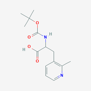 molecular formula C14H20N2O4 B8060689 2-((tert-Butoxycarbonyl)amino)-3-(2-methylpyridin-3-yl)propanoic acid 