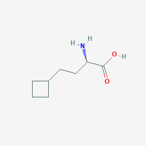 molecular formula C8H15NO2 B8060703 (2S)-2-Amino-4-cyclobutylbutanoic acid 