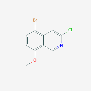 molecular formula C10H7BrClNO B8060726 5-Bromo-3-chloro-8-methoxyisoquinoline 