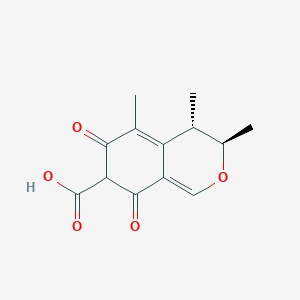 molecular formula C13H14O5 B8060873 (3R,4S)-3,4,5-trimethyl-6,8-dioxo-3,4-dihydroisochromene-7-carboxylic acid 