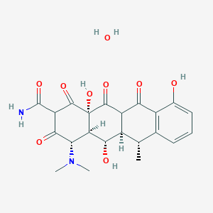 molecular formula C22H26N2O9 B8060880 (4S,4aR,5S,5aR,6R,12aS)-4-(dimethylamino)-5,10,12a-trihydroxy-6-methyl-1,3,11,12-tetraoxo-4,4a,5,5a,6,11a-hexahydrotetracene-2-carboxamide;hydrate 