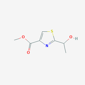molecular formula C7H9NO3S B8060931 Methyl 2-(1-hydroxyethyl)-1,3-thiazole-4-carboxylate 