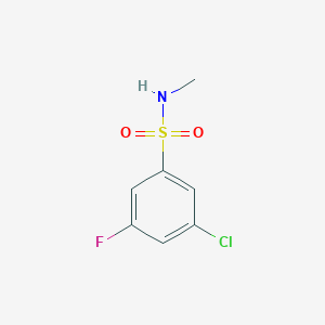molecular formula C7H7ClFNO2S B8060977 3-chloro-5-fluoro-N-methylbenzene-1-sulfonamide 