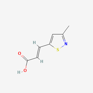 molecular formula C7H7NO2S B8061014 (2E)-3-(3-methyl-1,2-thiazol-5-yl)prop-2-enoic acid 