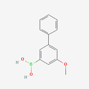molecular formula C13H13BO3 B8061018 (5-Methoxy-[1,1'-biphenyl]-3-yl)boronic acid 
