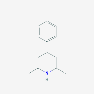 molecular formula C13H19N B8061031 2,6-二甲基-4-苯基哌啶 