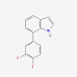 molecular formula C14H9F2N B8061050 7-(3,4-二氟苯基)-1H-吲哚 