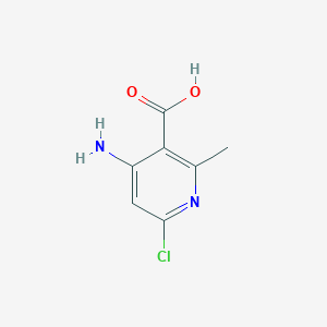 molecular formula C7H7ClN2O2 B8061075 4-Amino-6-chloro-2-methylnicotinic acid 