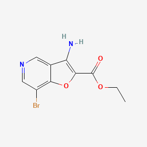 molecular formula C10H9BrN2O3 B8061093 Ethyl 3-amino-7-bromofuro[3,2-c]pyridine-2-carboxylate 