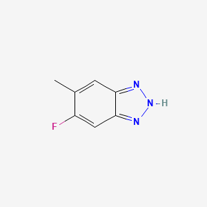 molecular formula C7H6FN3 B8061115 5-Fluoro-6-methyl-1H-benzo[d][1,2,3]triazole 