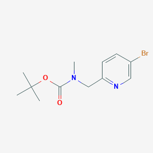 molecular formula C12H17BrN2O2 B8061170 tert-Butyl ((5-bromopyridin-2-yl)methyl)(methyl)carbamate 