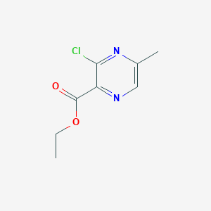 molecular formula C8H9ClN2O2 B8061182 Ethyl 3-chloro-5-methylpyrazine-2-carboxylate 