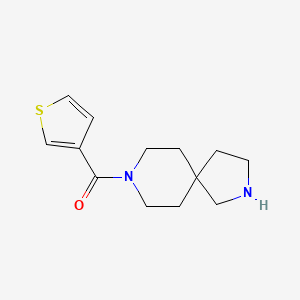 molecular formula C13H18N2OS B8061203 2,8-Diazaspiro[4.5]Decan-8-Yl(Thiophen-3-Yl)Methanone 
