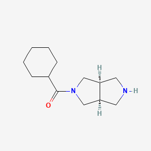 molecular formula C13H22N2O B8061207 rel-cyclohexyl((3aR,6aS)-hexahydropyrrolo[3,4-c]pyrrol-2(1H)-yl)methanone 