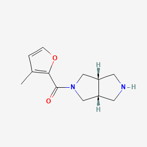 molecular formula C12H16N2O2 B8061222 ((3AR,6aS)-hexahydropyrrolo[3,4-c]pyrrol-2(1H)-yl)(3-methylfuran-2-yl)methanone 