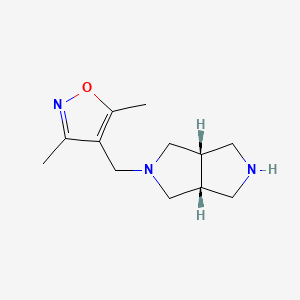 molecular formula C12H19N3O B8061238 4-(((3AR,6aS)-hexahydropyrrolo[3,4-c]pyrrol-2(1H)-yl)methyl)-3,5-dimethylisoxazole 