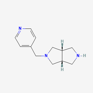 molecular formula C12H17N3 B8061246 (3AR,6aS)-2-(pyridin-4-ylmethyl)octahydropyrrolo[3,4-c]pyrrole 