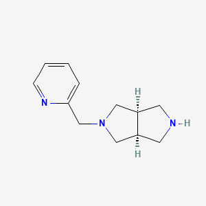 molecular formula C12H17N3 B8061248 (3AR,6aS)-2-(pyridin-2-ylmethyl)octahydropyrrolo[3,4-c]pyrrole 