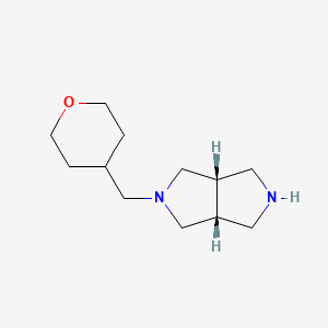 molecular formula C12H22N2O B8061256 cis-2-((Tetrahydro-2H-pyran-4-yl)methyl)octahydropyrrolo[3,4-c]pyrrole 
