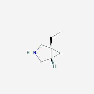 molecular formula C7H13N B8061269 (1R,5S)-1-ethyl-3-azabicyclo[3.1.0]hexane 