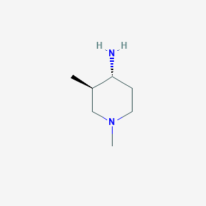 molecular formula C7H16N2 B8061277 (3R, 4R)-1,3-Dimethyl-piperidin-4-ylamine 