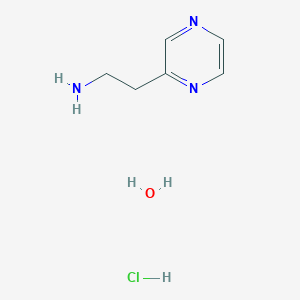 molecular formula C6H12ClN3O B8061286 [2-(2-Pyrazinyl)ethyl]amine hydrochloride hydrate 