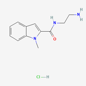 molecular formula C12H16ClN3O B8061341 N-(2-aminoethyl)-1-methylindole-2-carboxamide;hydrochloride 