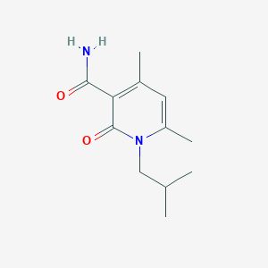molecular formula C12H18N2O2 B8061362 4,6-Dimethyl-1-(2-methylpropyl)-2-oxopyridine-3-carboxamide 
