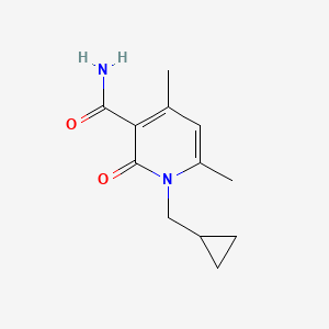1-(Cyclopropylmethyl)-4,6-dimethyl-2-oxopyridine-3-carboxamide