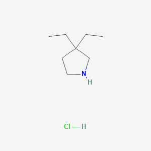 molecular formula C8H18ClN B8061374 3,3-Diethylpyrrolidine hydrochloride 