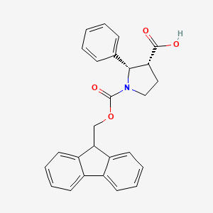 rac-(2R,3S)-1-{[(9H-fluoren-9-yl)methoxy]carbonyl}-2-phenylpyrrolidine-3-carboxylic acid