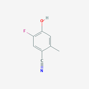 molecular formula C8H6FNO B8061409 5-Fluoro-4-hydroxy-2-methylbenzonitrile 