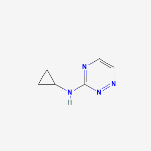 molecular formula C6H8N4 B8061414 Cyclopropyl-[1,2,4]triazin-3-YL-amine CAS No. 1086393-22-7