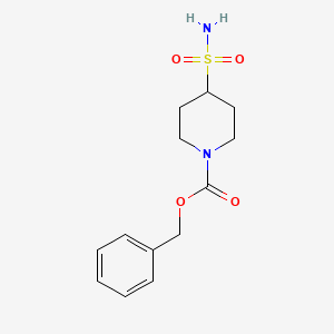 molecular formula C13H18N2O4S B8061420 Benzyl 4-(aminosulfonyl)piperidine-1-carboxylate 