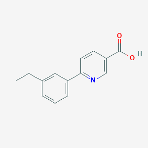 molecular formula C14H13NO2 B8061453 6-(3-Ethylphenyl)pyridine-3-carboxylic acid 