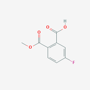 molecular formula C9H7FO4 B8061458 5-Fluoro-2-(methoxycarbonyl)benzoic acid 