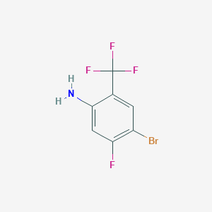 molecular formula C7H4BrF4N B8061485 4-Bromo-5-fluoro-2-(trifluoromethyl)aniline 