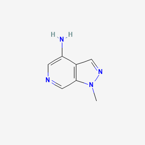 molecular formula C7H8N4 B8061492 1-Methyl-1H-pyrazolo[3,4-c]pyridin-4-amine 
