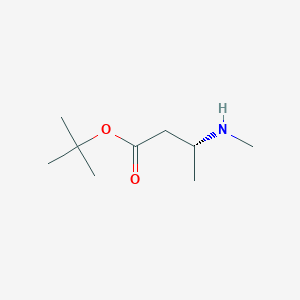 molecular formula C9H19NO2 B8061511 (R)-tert-Butyl 3-(methylamino)butanoate 